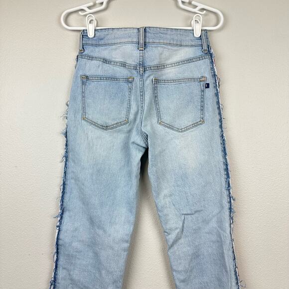 Anthropologie Pilcro Frayed Aztec Embroidered Jeans 25 - Picture 6 of 16